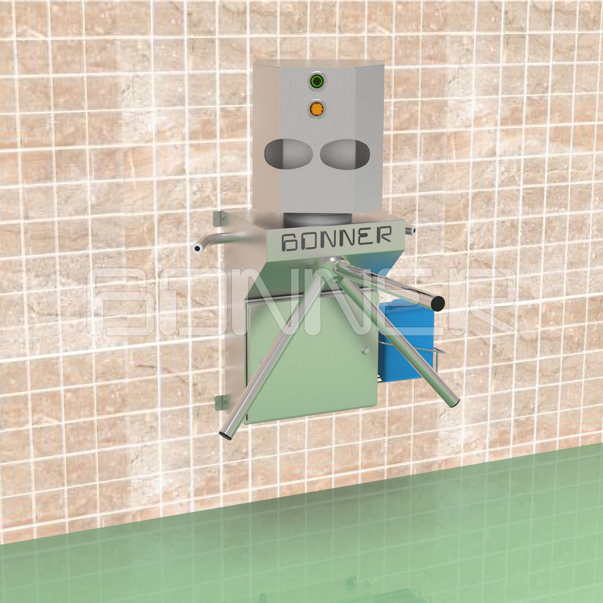 Hand disinfection unit with barrier - Image 2